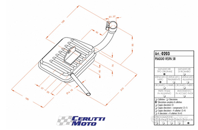 Scarico Sito Piaggio Vespa 50 1958 -