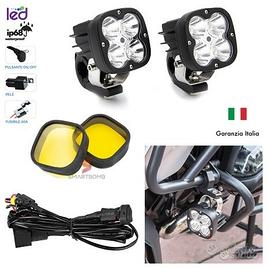 2 Faretti profondità led moto 60w kit cablaggio