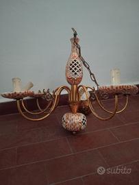 Lampadario vintage ceramica