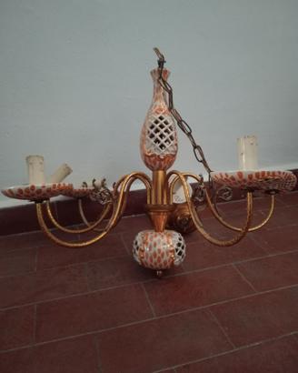 Lampadario vintage ceramica