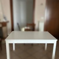 Tavolo allungabile bianco 130/190x80 cm