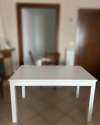 Tavolo allungabile bianco 130/190x80 cm