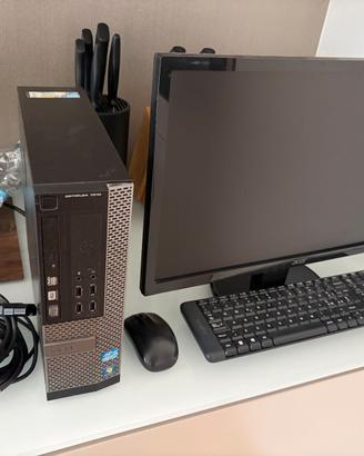 PC DELL da scrivania + monitor e tastiera