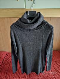 Maglione collo alto grigio uomo taglia M