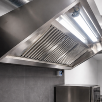 Cappa professionale inox con motore e filtri