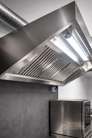 Cappa professionale inox con motore e filtri