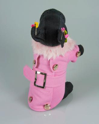 Cappottino trench rosa elegante per cani 