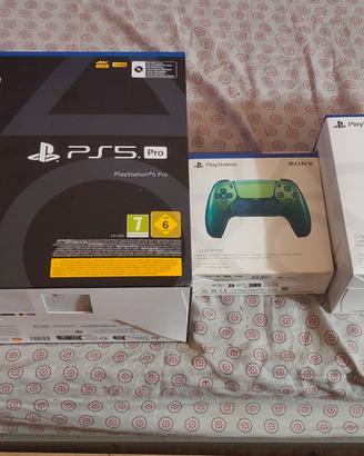 ps5 pro 2 tb + unità disco +2 joystick+ giochi