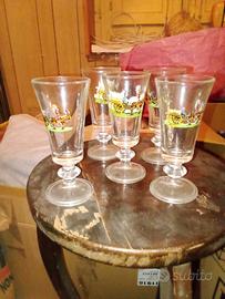 5 bicchieri vintage