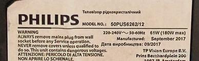 Tv Led smart tv 4k philips 50 polloci video rotto