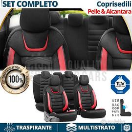 COPRISEDILI VW GOLF in Pelle Rossa e Alcantara