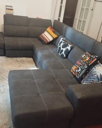 divano letto angolare con pouf contenitore 