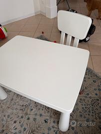 Tavolo e 2 sedie per bambini