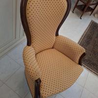 Poltrona Stile Vittoriano in Legno Massello