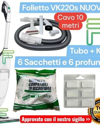 FOLLETTO VK220S NUOVO 24 MESI GARANZIA TUBO KIT