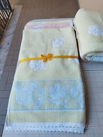 due set da 3 asciugamani in spugna 