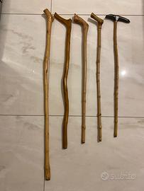 Bastoni artigianali in legno da montagna/funghi