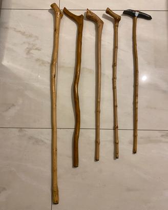 Bastoni artigianali in legno da montagna/funghi
