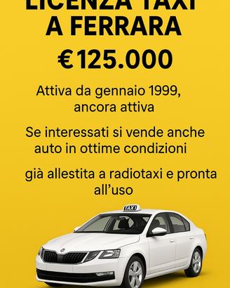 Licenza taxi a Ferrara + auto pronta all'uso - Opp