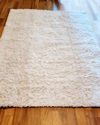 Tappeto moderno color crema a pelo lungo 180 x 120