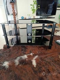 MOBILE HI-FI / TV IN VETRO NERO 