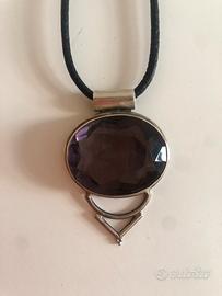 Ciondolo argento ed ametista meraviglioso
