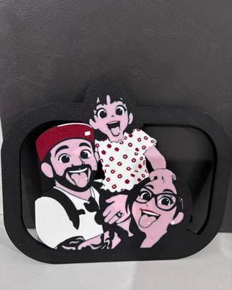 Cornice/ritratto/quadro stile disney personalizzat