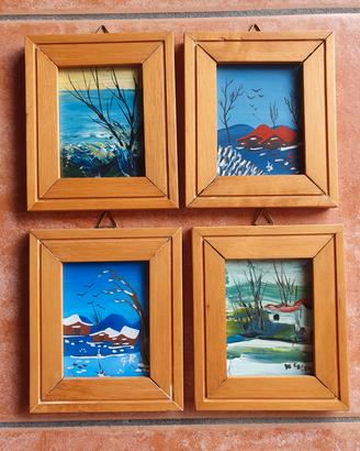 Quadretti paesaggi dipinti  a mano n. 4