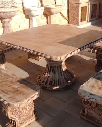 Tavolo Quadrato con 4 Panche