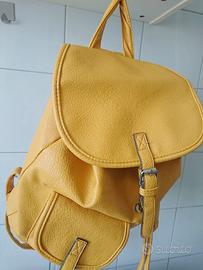 Zaino giallo pelle PU tipo primo fiore