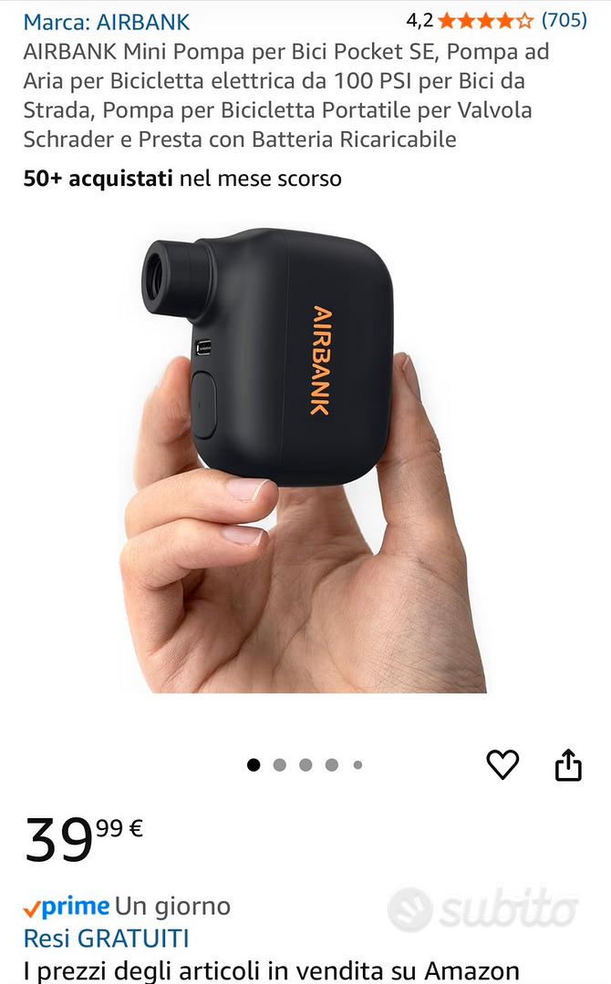 Mini pompa AIRBANK per bici Sports In vendita a Caserta