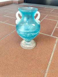 vaso ad anfora in vetro murano 