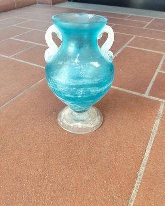 vaso ad anfora in vetro murano 