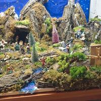 presepio con movimenti  e luci fatto a mano