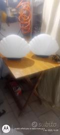 lampade da tavolo a conchiglia vetro di murano