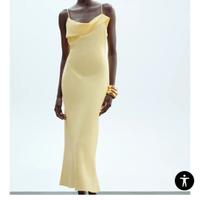 Vestito zara nuovo giallo con etichetta