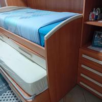 Letto con letto estraibile