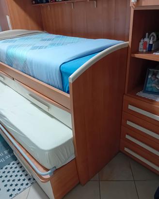 Letto con letto estraibile