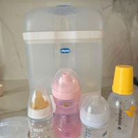 sterilizzatore chicco + 4 biberon