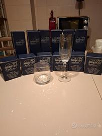 Bicchieri champagne e whisky (6+6) in cristallo