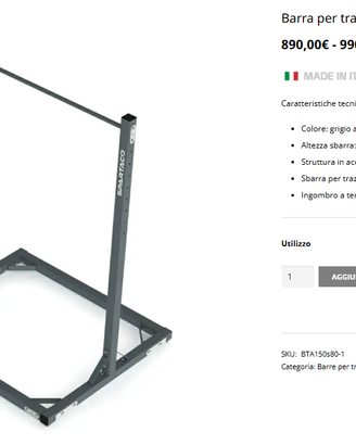 Spartaco sbarra per trazioni autoportante