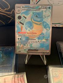Carta pokemon Blastoise ex 184/165 del set 151