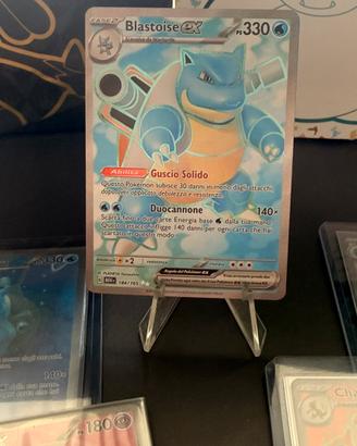 Carta pokemon Blastoise ex 184/165 del set 151