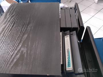 porta cassette vhs in legno