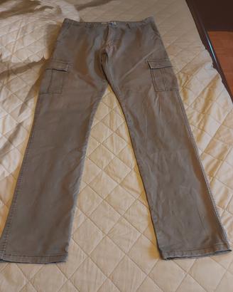 Pantaloni Cargo Uomo OVS Slim Verde Militare 52
