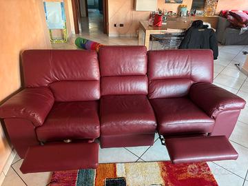 DIVANO DONDI 2008 in pelle+puff