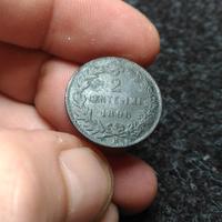 RARA 2 CENTESIMI 1896 UMBERTO I 