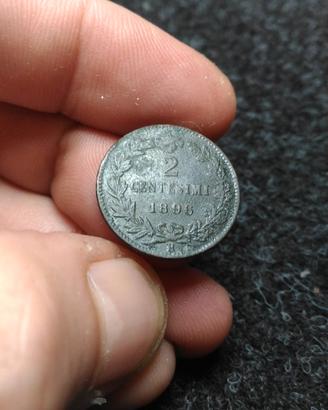 RARA 2 CENTESIMI 1896 UMBERTO I 