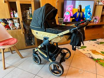 Trio Junama Diamond mirror satin nero/oro