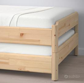 Letto impilabile IKEA UTÅKER + 2 materassi MALFORS